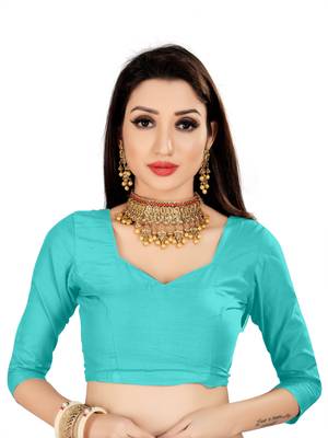 Blue woven banarasi silk saree with blouse 4