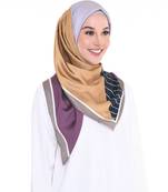 Women'S Smoothy Silk Printed 110 * 110 Cm Square Hijab Scarf Dupatta
