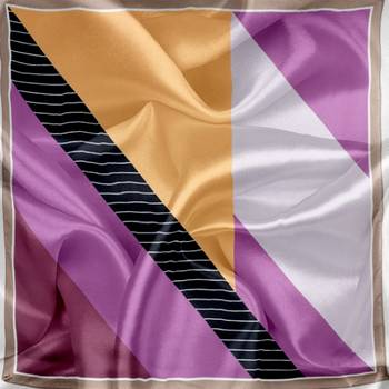 Women'S Smoothy Silk Printed 110 * 110 Cm Square Hijab Scarf Dupatta 2