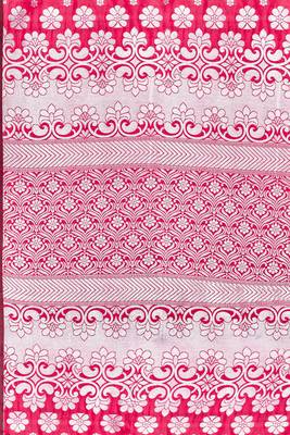 Pink woven banarasi silk saree with blouse 4