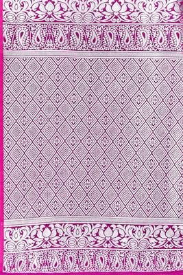 Blue woven banarasi silk saree with blouse 5
