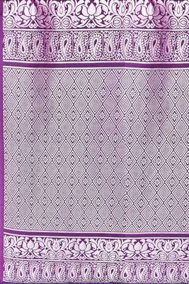 Pink woven banarasi silk saree with blouse 4