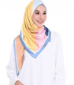 Women's Smoothy Silk Printed 110 * 110 Cm Square Scarf Hijab Dupatta 