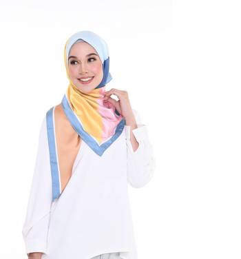 Women's Smoothy Silk Printed 110 * 110 Cm Square Scarf Hijab Dupatta  3
