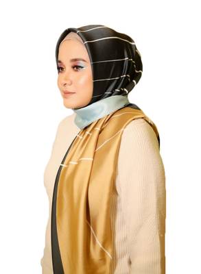 Women'S Printed Satin Silk Square Dupatta Scarf Hijab 1