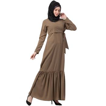 Designer Frilled Abaya- Beige 3