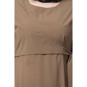 Designer Frilled Abaya- Beige 5