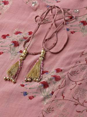 Mauve printed liva ethnic-kurtis 5