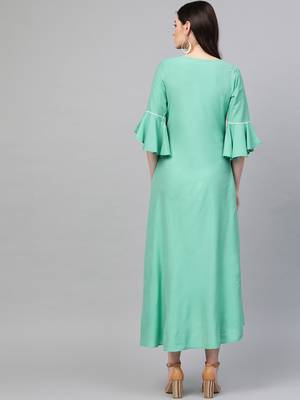 Blue printed liva long-kurtis 2
