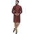 Maroon Brasso Jacquard Men Kurtas