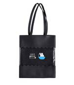 Shree Shyam Products Black Tote Bag Transparent Shoulder Bag See Through Beach Bag With Small Clear  For Women/Girls