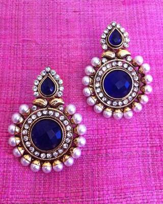 Blue chandbali 1
