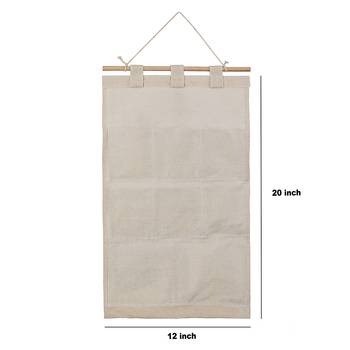 Shree Shyam Products Owl Print Over The Door Organizer Hanging Storage Bag Case 8 Pockets With Wooden String 2