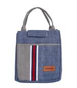 Shree Shyam Products Denim Blue Tote Bag Lunch Bag Insulated With Adjustable Strap For Unisex Large Capacity (1 Pc Set)