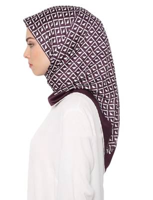 Printed Satin Silk Square Scarf Dupatta Hijab (110 * 110 Cm, Multi) 2