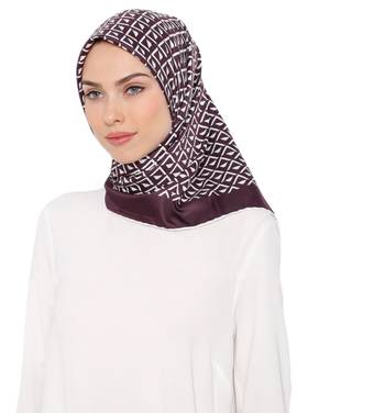 Printed Satin Silk Square Scarf Dupatta Hijab (110 * 110 Cm, Multi) 1