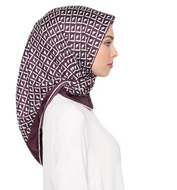 Printed Satin Silk Square Scarf Dupatta Hijab (110 * 110 Cm, Multi) 4