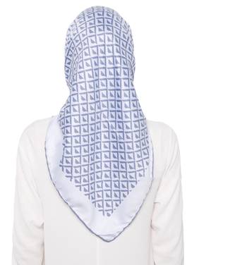 Printed Satin Silk Square Hijab Scarf Dupatta For Women 2