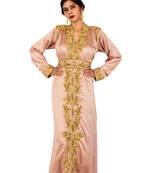 Copper embroidered satin islamic-kaftans
