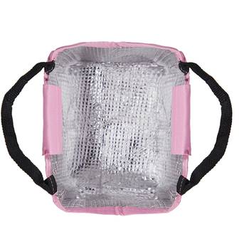 Shree Shyam Products Pink Cat Print Lunch Bag Insulated Fabric & Double Handle For Unisex Large Capacity (1 Pc Set) 2