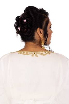 Off-white embroidered georgette islamic-kaftans 2