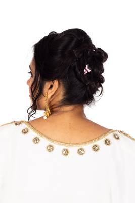 Off-white embroidered georgette islamic-kaftans 3