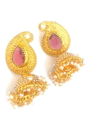 Traditional Purple  Jhumkas  1