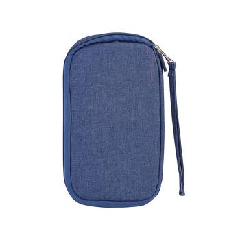 Blue Travel Wallet Document Organizer Passport Organizer  Bag Set Of 1 Pcs 1