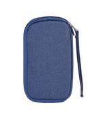 Blue Travel Wallet Document Organizer Passport Organizer  Bag Set Of 1 Pcs
