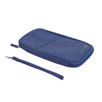 Blue Travel Wallet Document Organizer Passport Organizer  Bag Set Of 1 Pcs 3