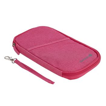 Pink Travel Wallet Document Organizer Bag, Passport Holder Bag 1 Pcs Set 3