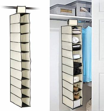 10 Tiers Clothes Hanging Organizer, Wardrobe For Regular Garments, Shoes Storage Set Of 1 Pc 1