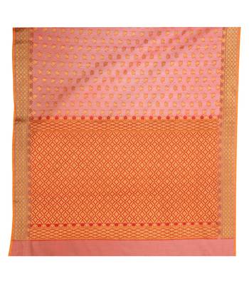 Maroon Hand Woven Blended Cotton Saree With Blouse 3