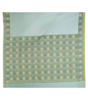 Maroon Woven Blended Cotton Saree With Blouse 3