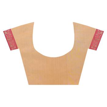 Mustard Woven Blended Cotton Saree With Blouse 4