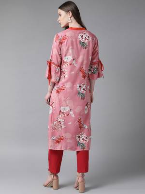 Mauve printed liva ethnic-kurtis 2