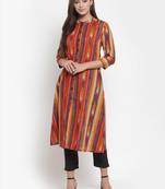 Indibelle Multicolor printed cotton kurtas-and-kurtis