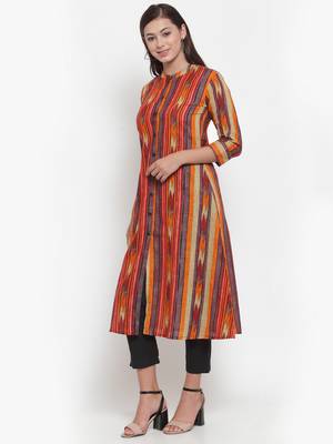 Indibelle Multicolor printed cotton kurtas-and-kurtis 3