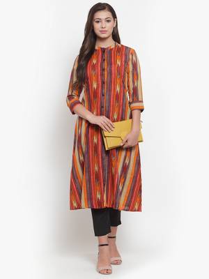 Indibelle Multicolor printed cotton kurtas-and-kurtis 4