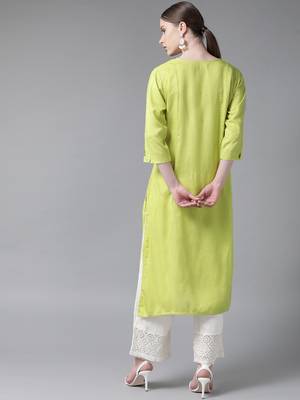Lemon plain liva ethnic-kurtis 2