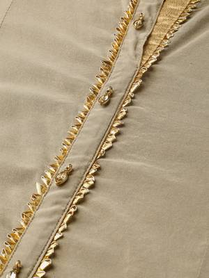 Beige plain polyester long-kurtis 5