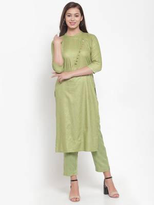Green printed rayon kurtas-and-kurtis 1