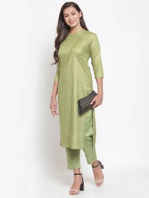 Green printed rayon kurtas-and-kurtis 2