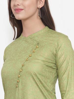 Green printed rayon kurtas-and-kurtis 5