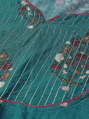 Dark-teal printed liva ethnic-kurtis 5