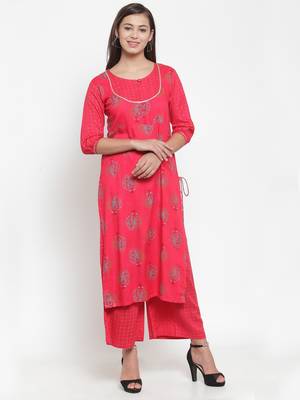 Red printed rayon kurtas-and-kurtis 1