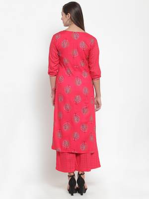 Red printed rayon kurtas-and-kurtis 2