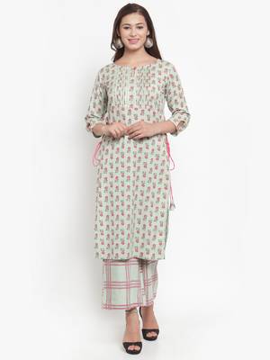 Green printed cotton kurtas-and-kurtis 1