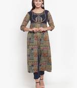 Indibelle Multicolor printed cotton kurtas-and-kurtis