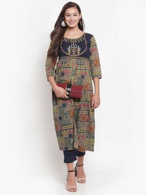 Indibelle Multicolor printed cotton kurtas-and-kurtis 4